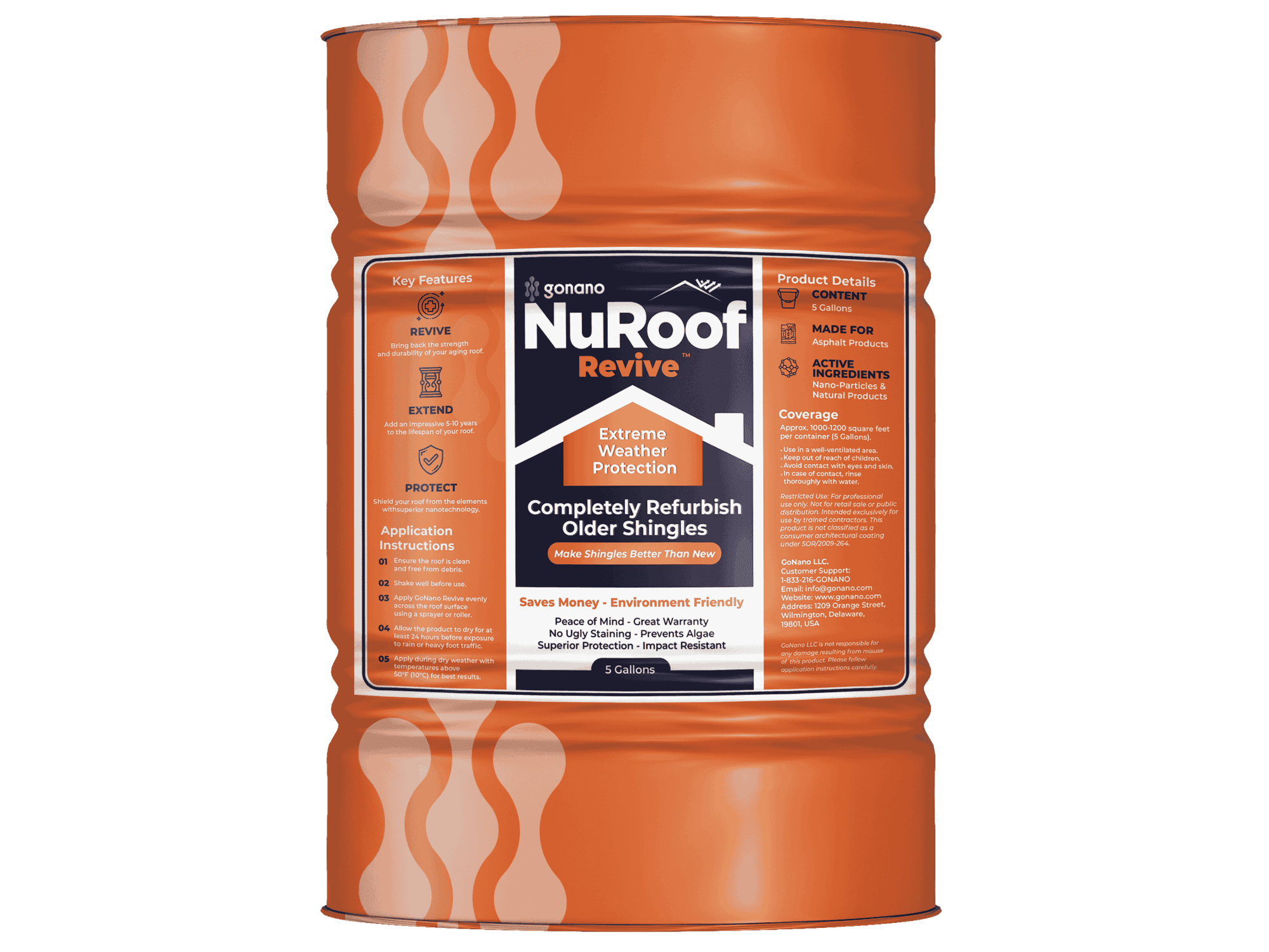 Produit GoNano NuRoof Revive pour toitures de 5 à 20 ans